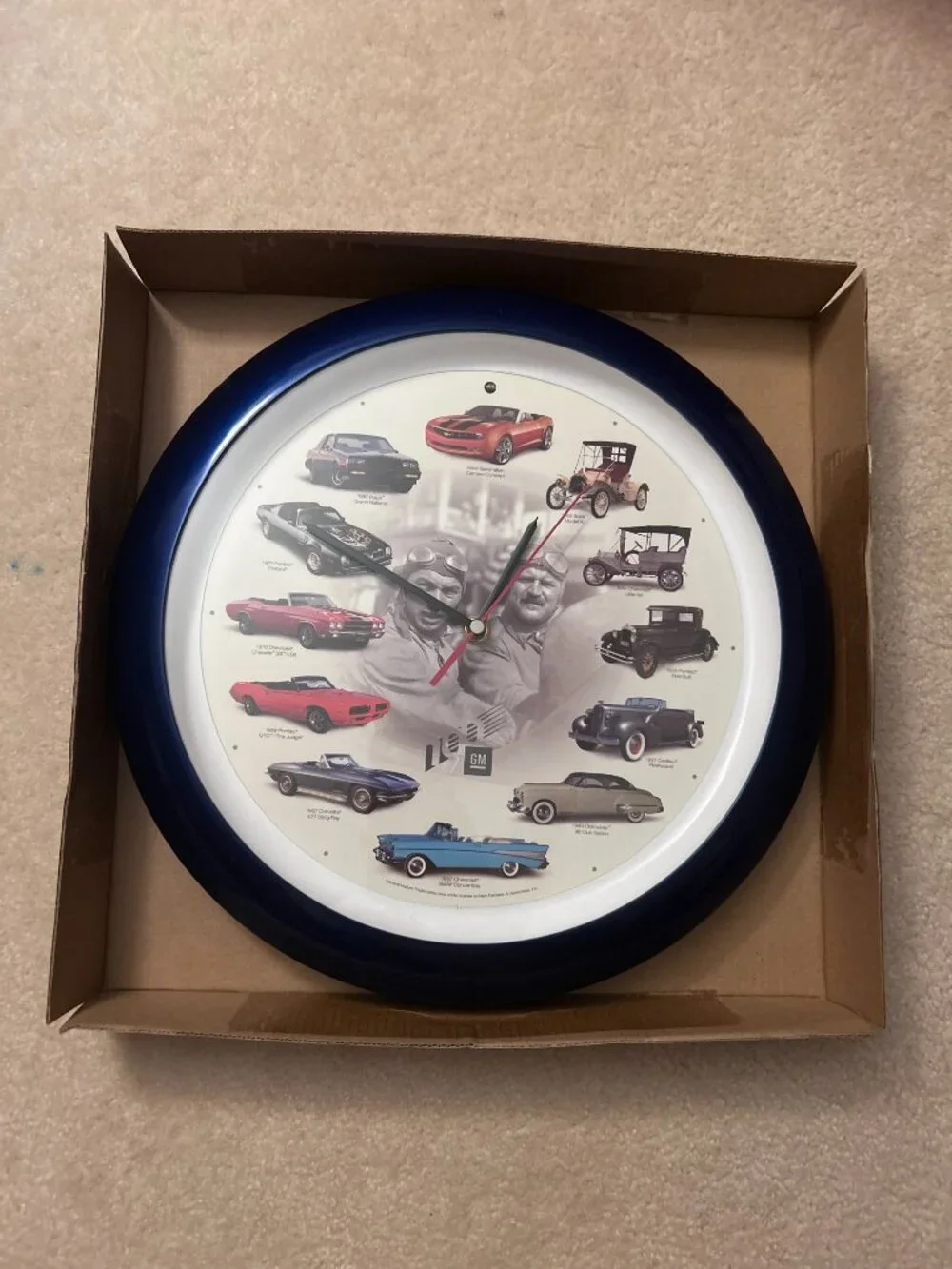 GM 100th Anniversary ~ Wall Clock ~ 12 Authentic Engine Sounds top of each hour